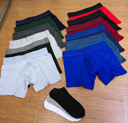 12 Boxers + 3 Pares de Medias GRATIS